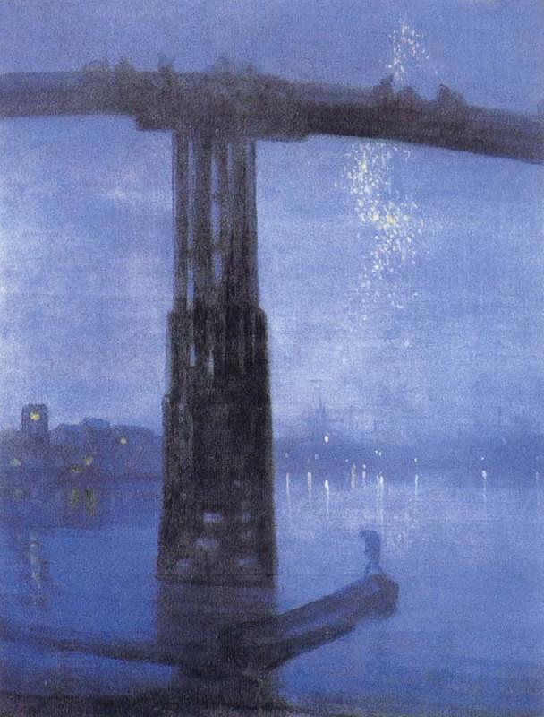 James Abbott McNeil Whistler Blue and Gold-Old Battersea Bridge China oil painting art